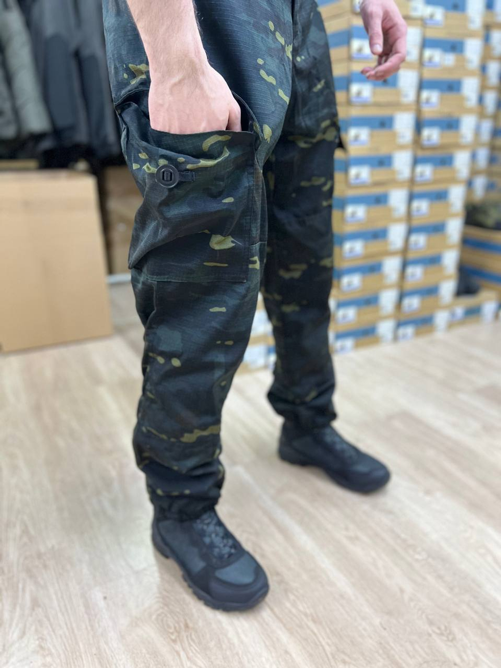 Костюм Горка 6 флис лайт / осень-зима / чёрный мультикам 2