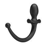 Черная анальная вибропробка с хвостом Anthony (Цвет: черный)