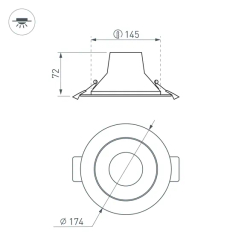 Светильник IM-STORM-R175-20W Day4000-MIX (WH, 80 deg, 230V) (Arlight, IP20 Металл, 3 года) 032433