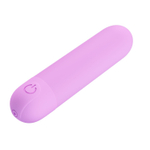 Сиреневая перезаряжаемая вибропуля Stefan - 8 см.