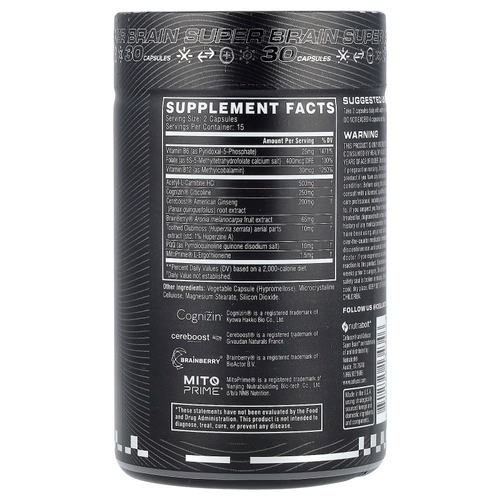 C4 / Cellucor, Super Brain™, 30 капсул