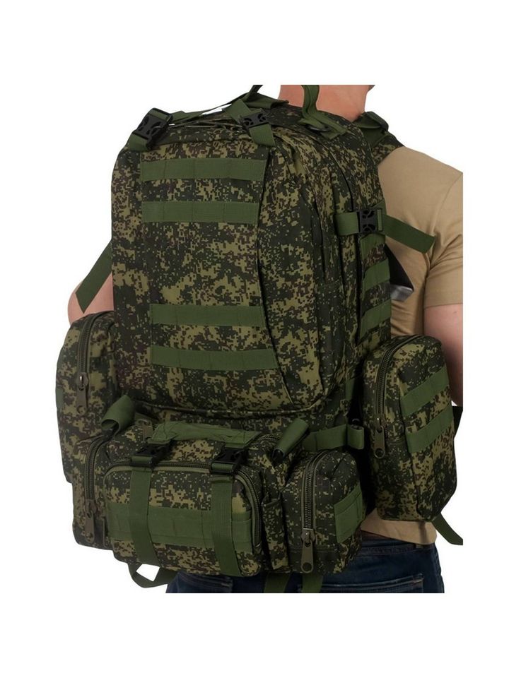 Рюкзак тактический с подсумками 35-50л (зеленая цифра)