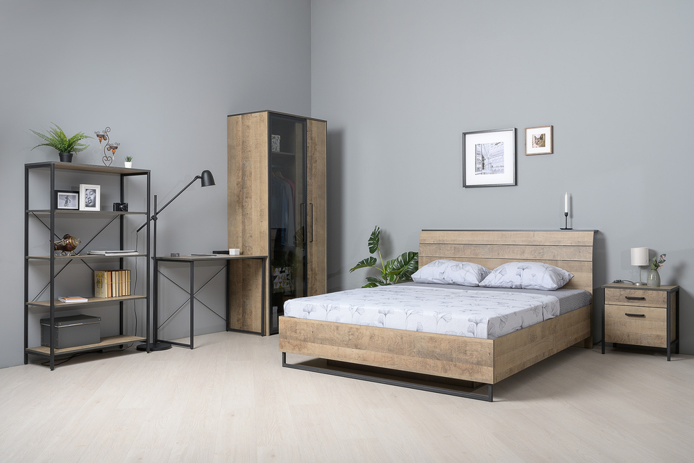 Трувор Кровать 11.34 N без основания Дуб Гранж Песочный К 356, Интра