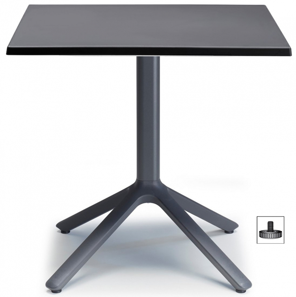Стол пластиковый обеденный Scab Design Eco Fixed, антрацит
