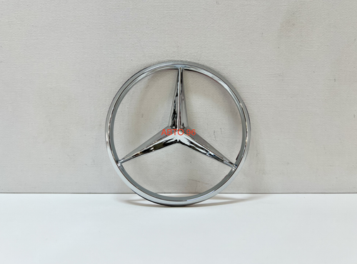 HH-139 / Логотип (шильдик, надпись, эмблема) "Mercedes" 9 см для крышки багажника / решетки радиатора / капота (1 шт.) Оптом