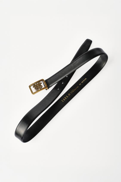 ZARA X WILLY CHAVARRIA КОЖАНЫЙ РЕМЕНЬ ИЗ ПЛАСТИНЧАТОЙ ТКАНИ, ЧЕРНЫЙ