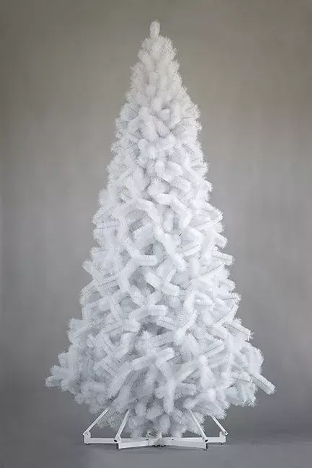 Искусственная ель Виктория Люкс белая, 7 м., ПВХ, уличная, Промелка (VK700WLX)