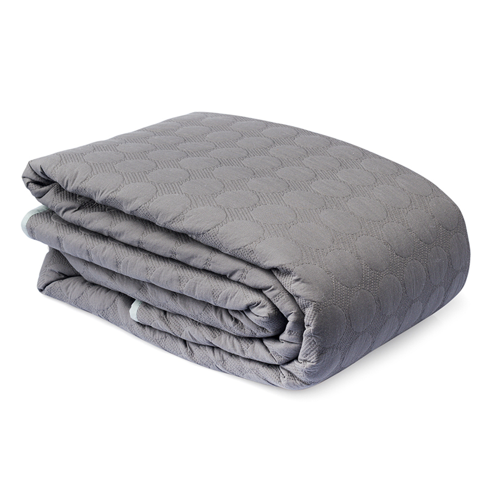 Покрывало стеганое solid dots серого цвета из коллекции essential, 230х250 см