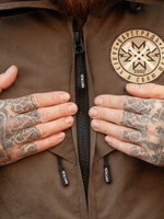 Куртка демисезонная Варгградъ на флисе мужская тёмно-коричневый