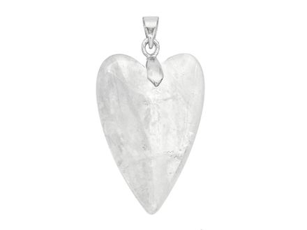Подвеска "Сердце" 35мм из кварца