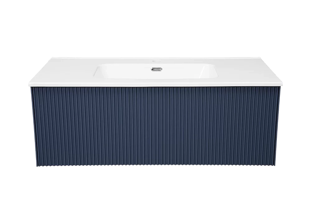 Тумба с раковиной LA FENICE TERRA Blu Grigio 100 синяя