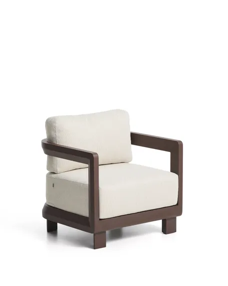 Уличное кресло Nerano из коричневого алюминия