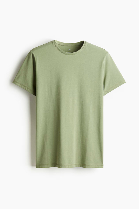 H&M Футболка из легкого трикотажа COOLMAX® Slim Fit, зеленый