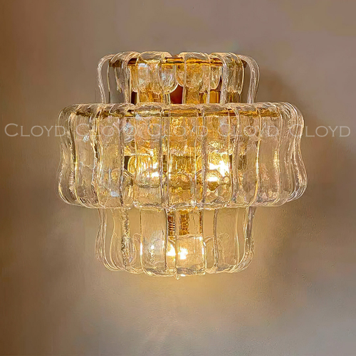 Бра Cloyd NAMASTE W3 / выс. 20 см - латунь - прозрачн.стекло (арт.20487)