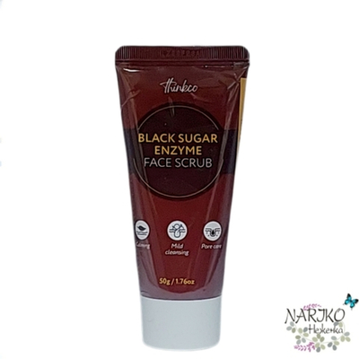 Скраб для лица очищающий энзимный THINKCO Black Sugar Enzyme Face Scrub с Экстрактом чёрного сахара, 50 мл.