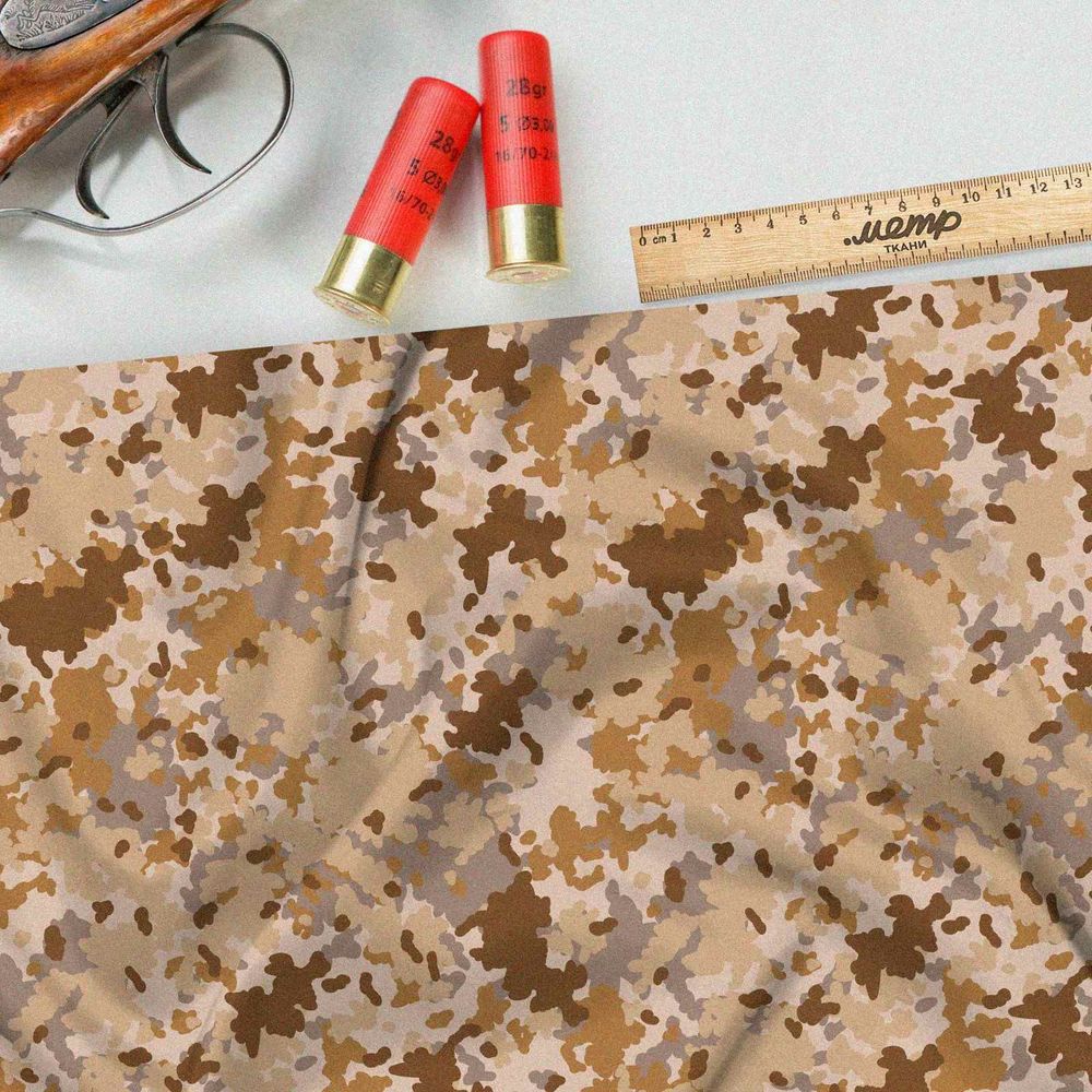 Ткань бифлекс песочный милитари