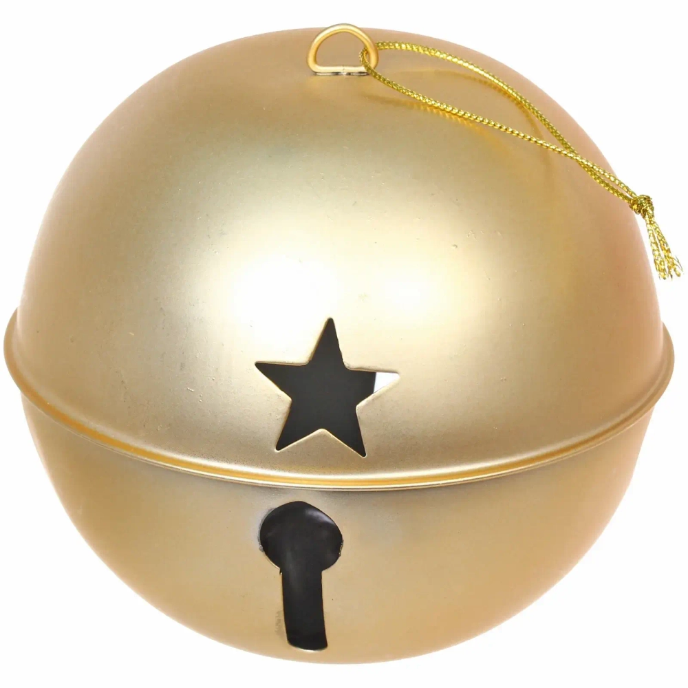 Новогодний шар «Бубенчик» 15 см, Золото