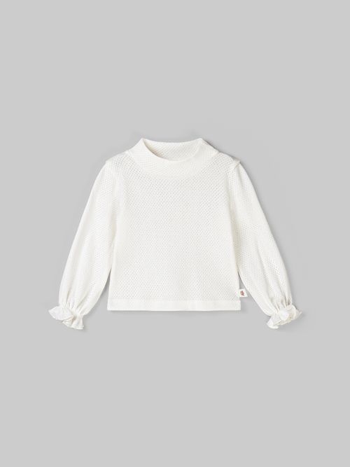 Лонгслив с воротником-стойкой 