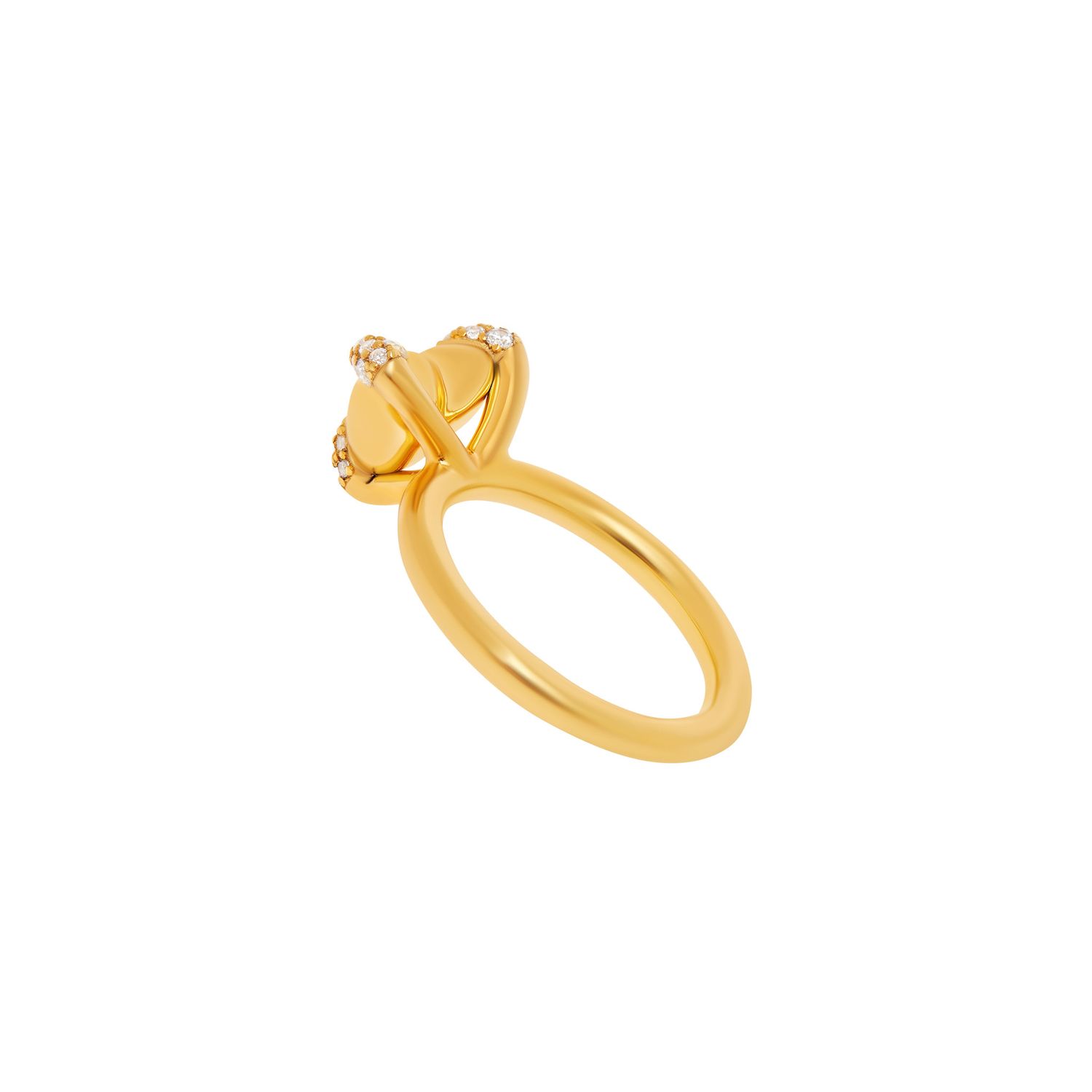 Кольцо Clenched Gold Heart Ring