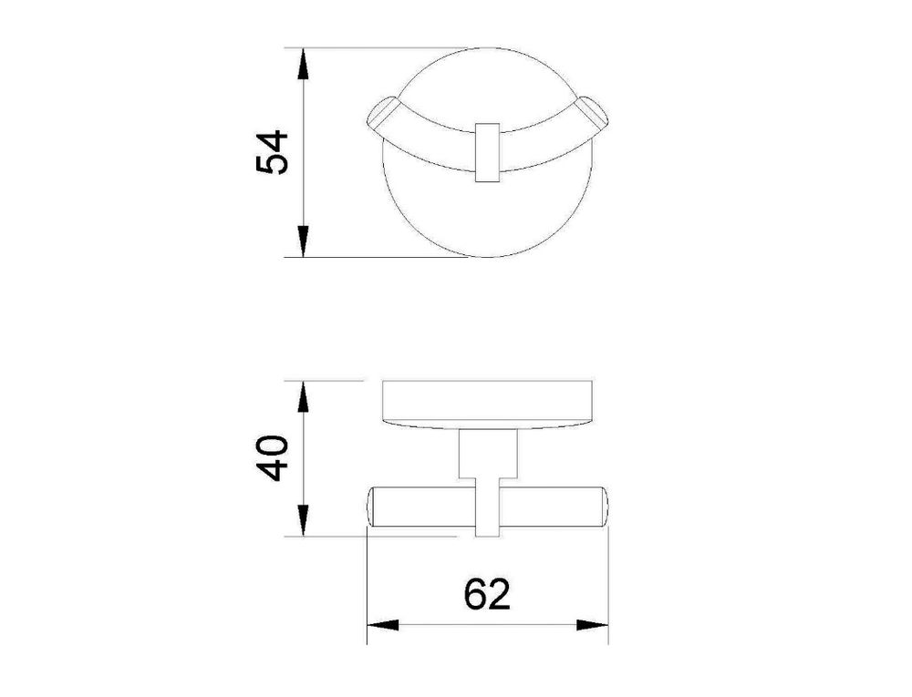 Крючок для ванны двойной латунь MONACO 16370.В глянцевый
