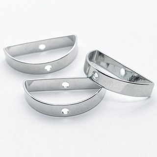 Коннектор-рамка, цвет серебро (родий), размер 11*21*4 мм, цена за 1 шт