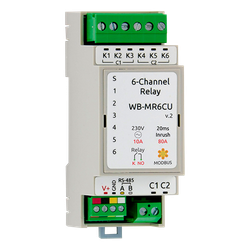 WB-MR6CU v.2 Компактный модуль реле с RS-485 Modbus RTU