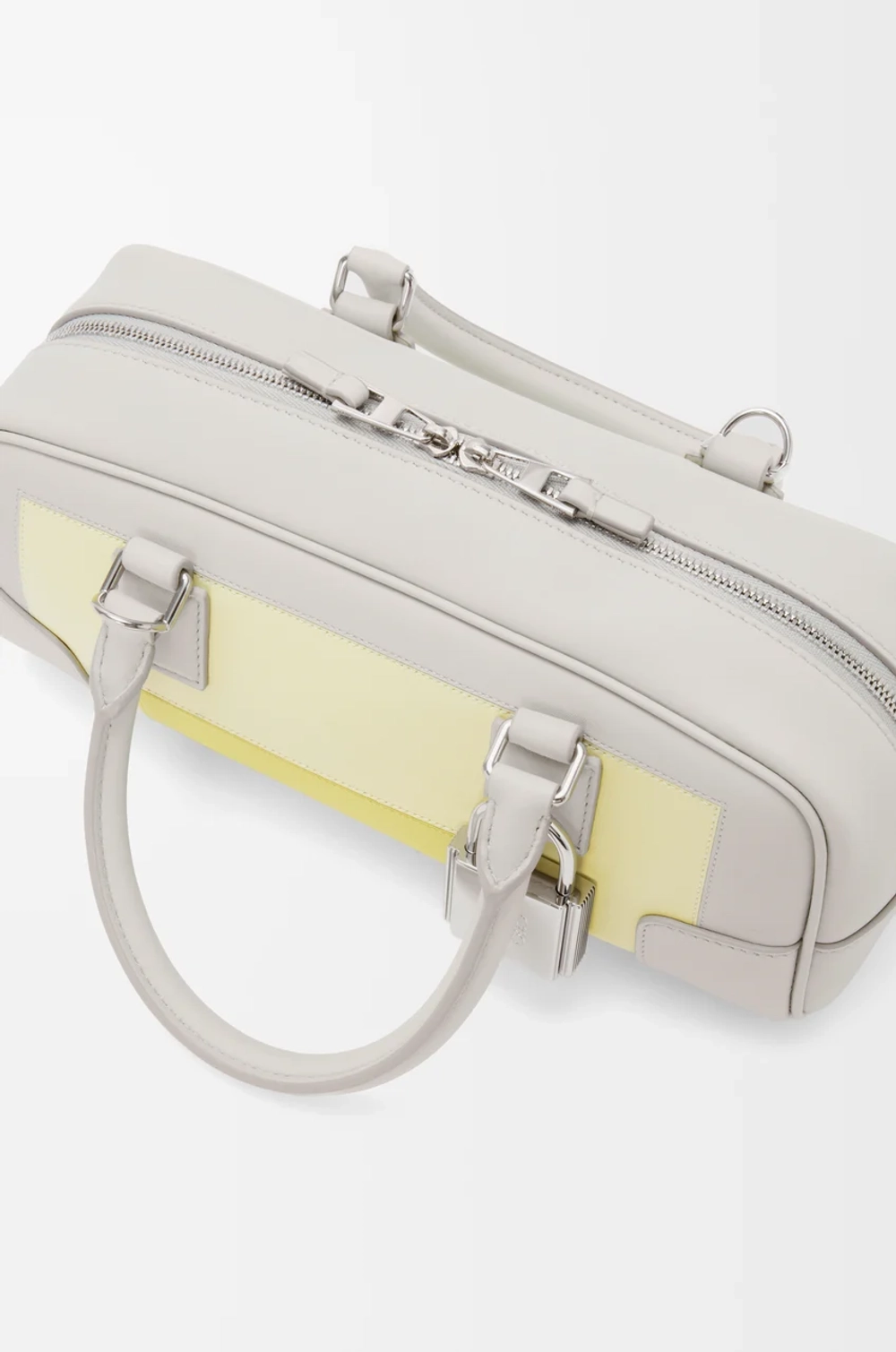 Loewe Укороченная сумка Amazona 23 из телячьей кожи наппа, серый/желтый
