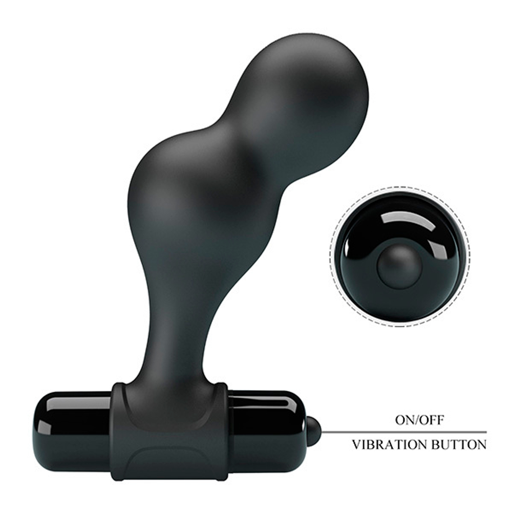 Черная анальная вибропробка 10см Mr.Play Silicone Vibrating Anal Plug BI-040133-MR