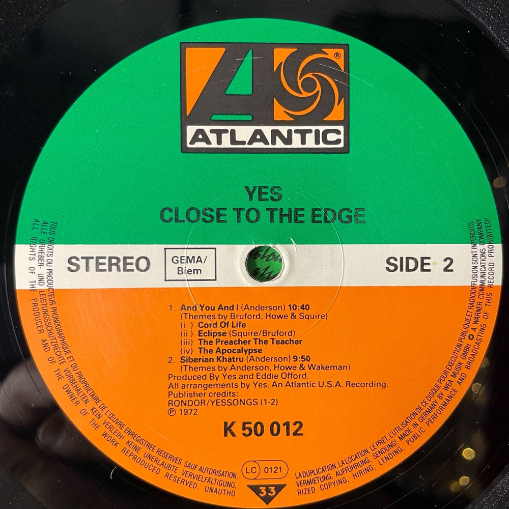 Винтажная виниловая пластинка LP Yes Going For The One (Germany 1977)