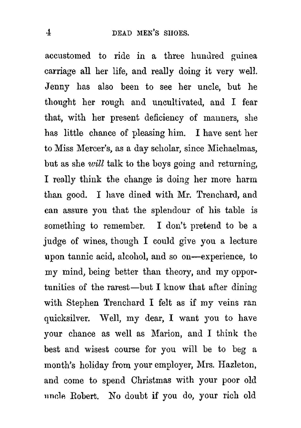 Dead men's shoes: a novel. Volume 1 | M. E. Braddon