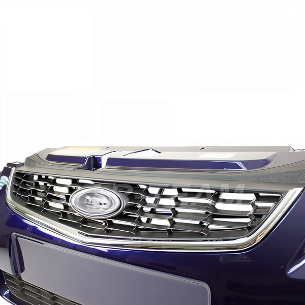 Бампер передний на Лада Приора 2 в сборе с решетками, окрашенный (аналог)