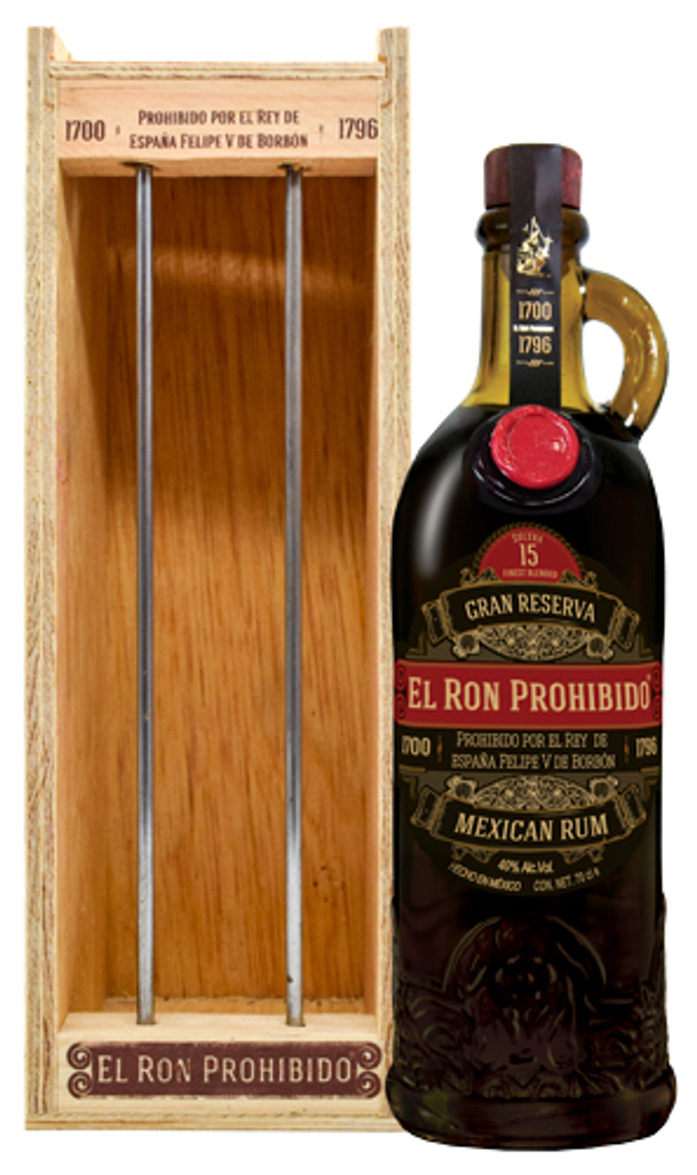 Ром El Ron Prohibido Gran Reserva 15, 0,7л п/уп (дерево)