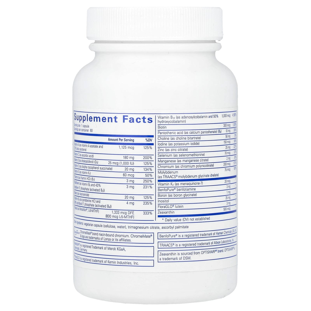 Pure Encapsulations, PureGenomics®, мультивитамины, 60 капсул