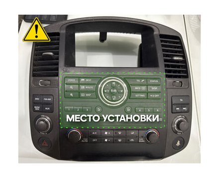 Комплект рамки с разъёмами 9" Nissan Pathfinder R51 2010-2014 с нави (взамен нижнего блока) накладка - Car-Smart 9671F3
