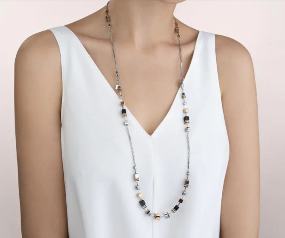 Колье-трансформер 4-in-1 сотуар Coeur de Lion Rosegold-Silver 5008/10-1631