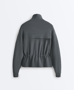 Oysho Мягкая куртка с регулируемой талией и высоким воротником, асфальтовый