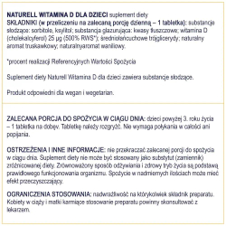 Naturell витамин D для детей - 180 таблеток