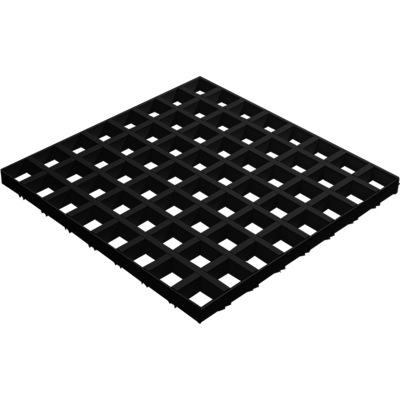 Потолок Грильято под Армстронг 600x600 мм. CL T15 черный матовый ячейка 100х100 мм. h37 мм. b15 мм. Cesal Profi