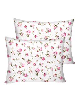 Постельное белье Сказка "Розовые бутоны" 2-спальный   наволочки 50х70 2шт Простынь на резинке 160х200 см  Пододеяльник 175х215 см