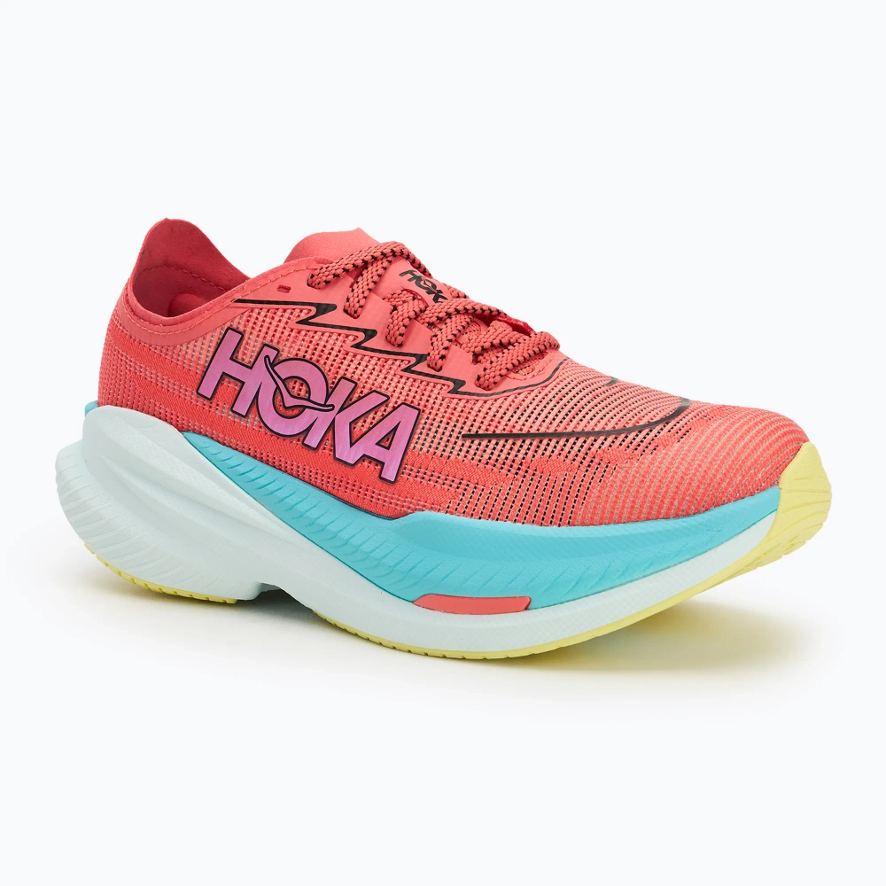 Женские кроссовки для бега HOKA Mach X 2 grapefruit/electric coral