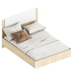 Кровать 1200 "Милана" без основания (гаскон пайн/белый лофт), ЛДСП, Велес