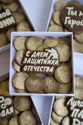 Набор шоколадных монет "Евро" с надписью