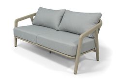 "Брюссель" лаунж-зона из искусственного ротанга на 4 персоны, цвет серый, каркас под дерево (холодно-бежевый)