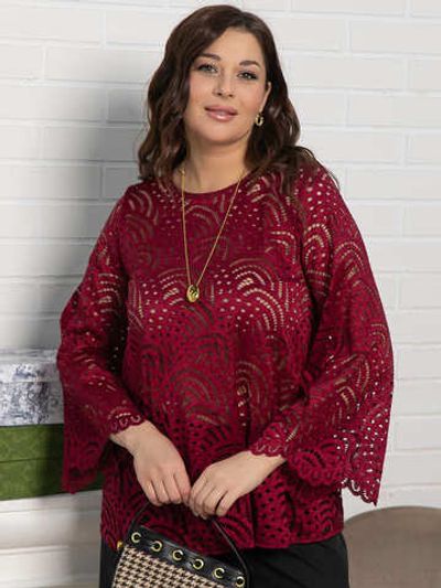 Блуза Лунная ночь (бордовая) Б15071-30М LT Collection
