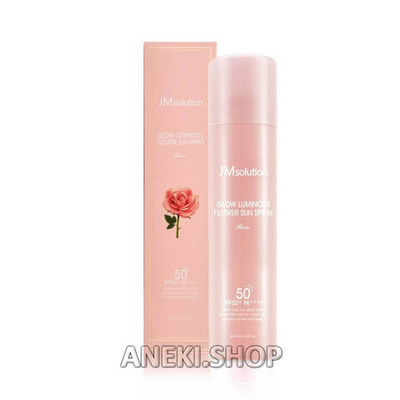 Спрей солнцезащитный омолаживающий с розой 180 мл Glow Luminous Flower Sun Spray JMsolution SPF50+ PA++++