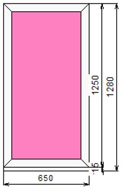 Пластиковое окно 1250 х 650 ТермА Эко с глухой створкой