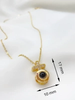 Цепочка с крестиком и проекцией Я тебя люблю на 100 языках