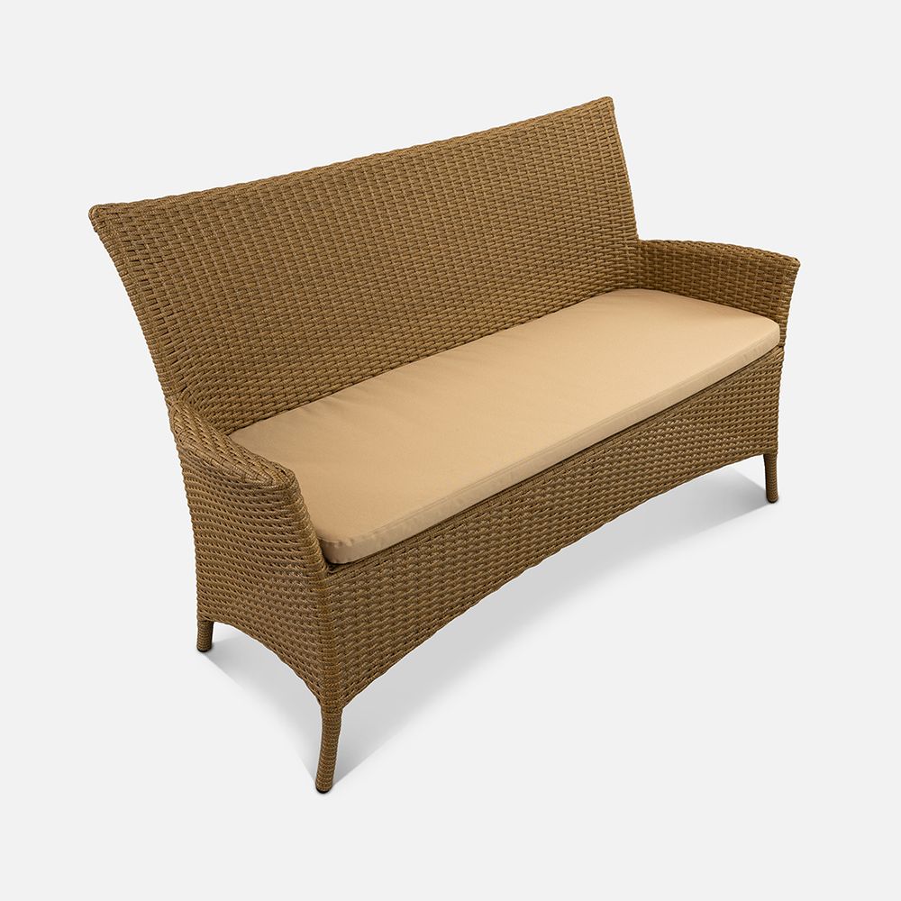 Диван Kipr 2ps  Американский орех, RAL 8011, Oxford 600D PU beige