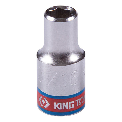 KING TONY (233506S) Головка торцевая стандартная шестигранная 1/4", дюймовая 3/16"