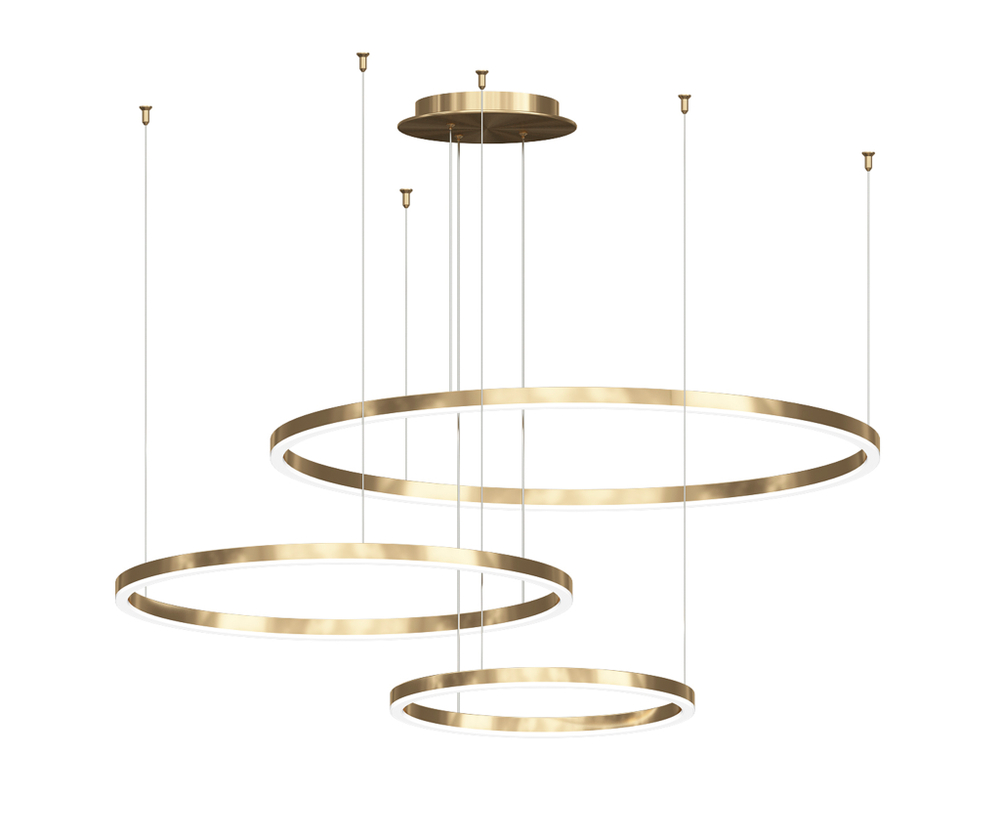 08223,36PA(4000K) Люстра димм.Тор латунь d80+60+40